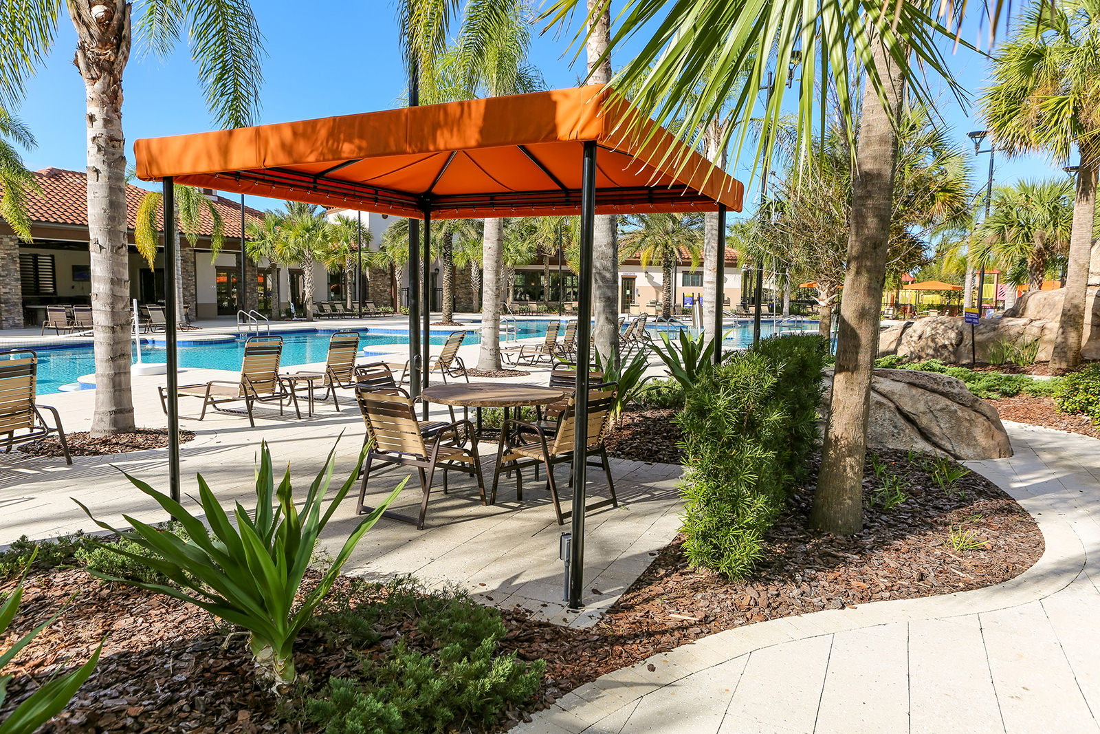 Relax under a cabanna, Solterra Resort